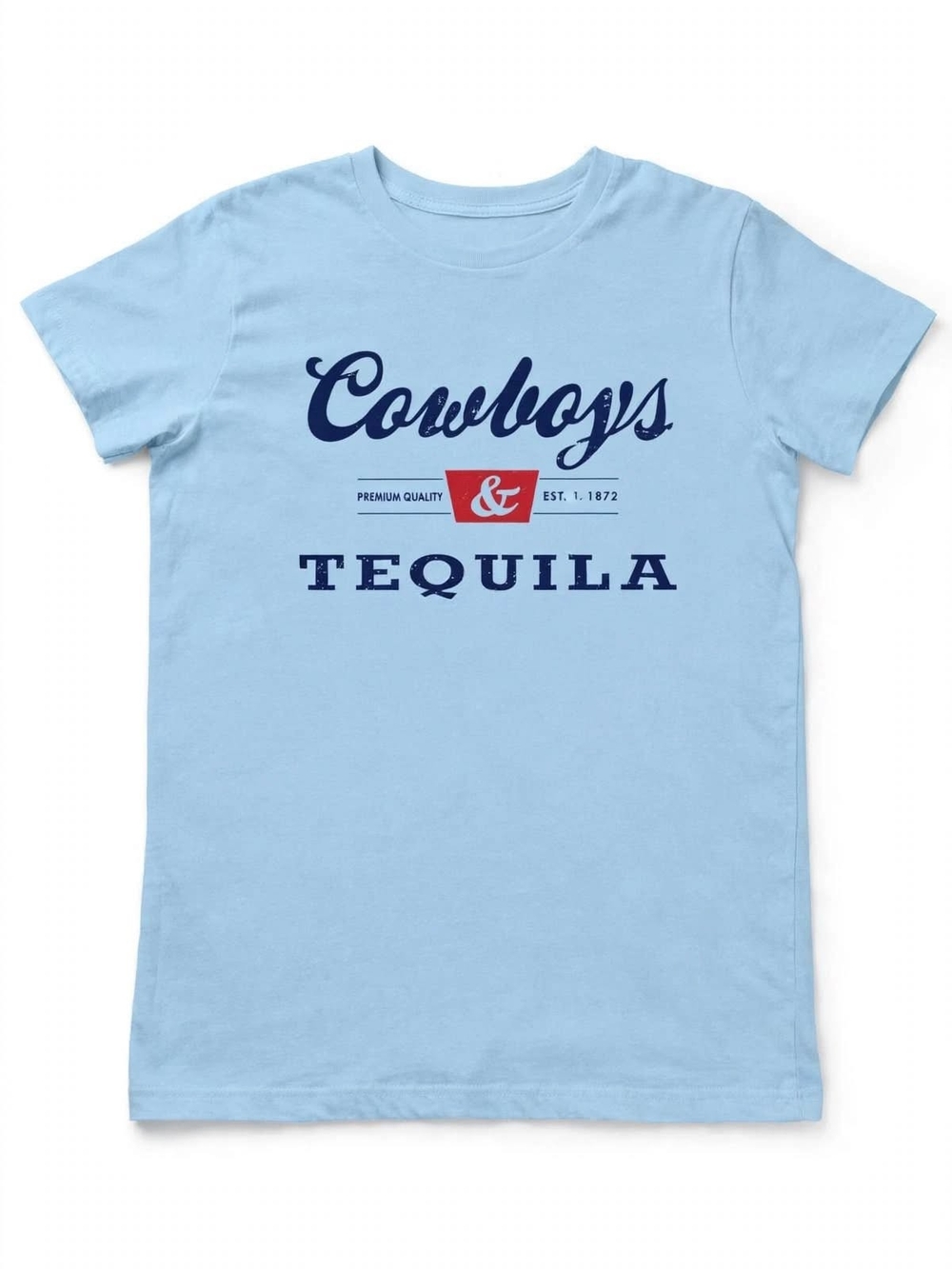 Cowboys & Tequila Light Blue Graphic Tee